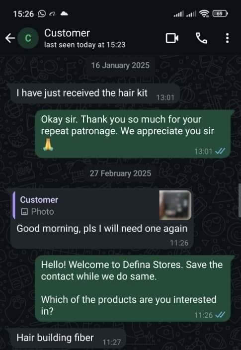 defina bald hair kit